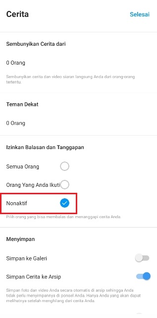 Cara Mematikan Komentar di Story Instagram