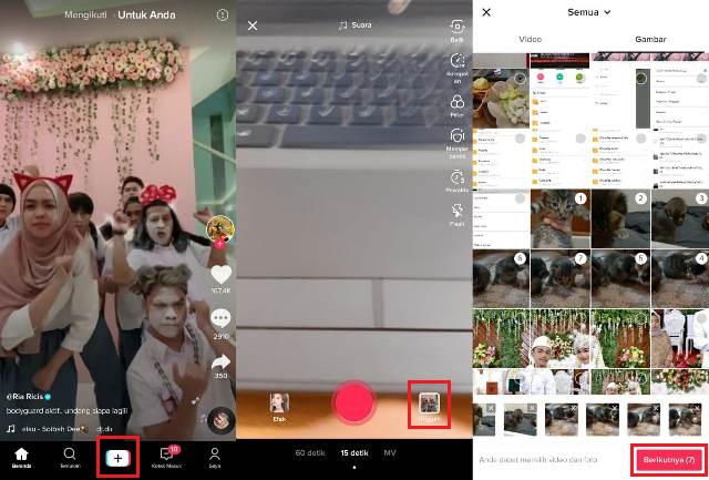 Cara Membuat Video TikTok dengan Foto dan Video