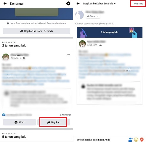 Cara Menampilkan Momory di FB