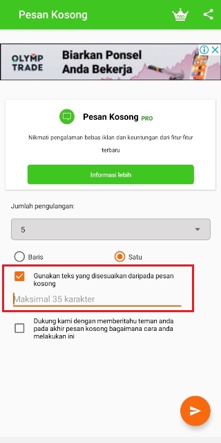 Cara Mengirim Pesan Kosong di WhatsApp