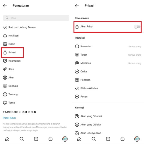 Cara Menyembunyikan Story IG dengan Privat Akun