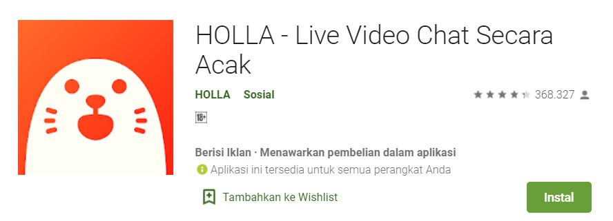 HOLLA - Aplikasi Video Call Random