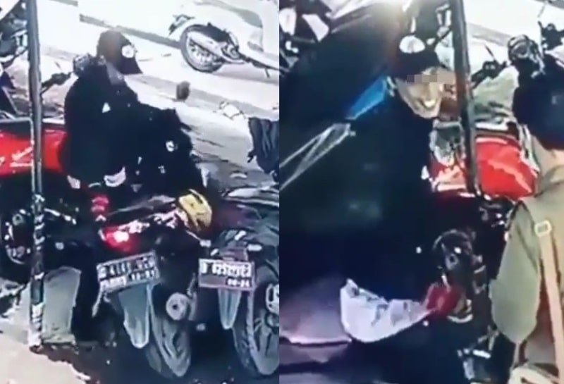 Kepergok Saat Beraksi, Maling Motor ini Malah Senyum-senyum Lalu Kabur Tanpa Hasil