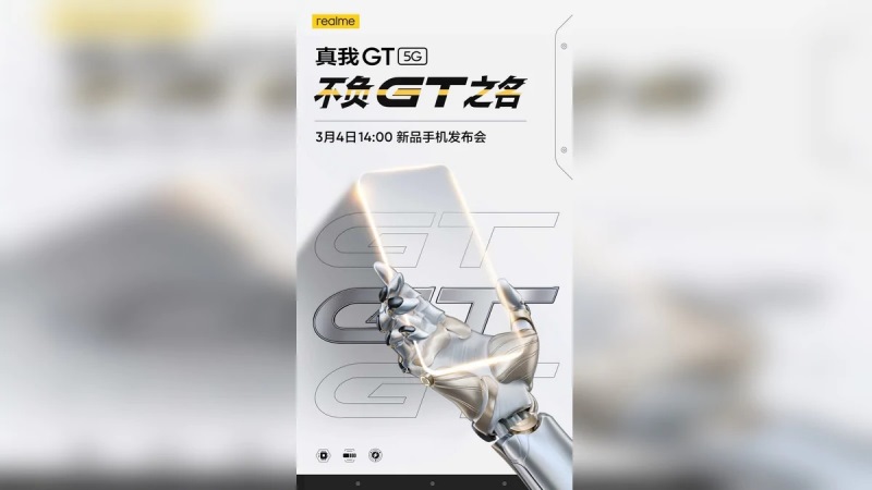 Poster peluncuran Realme GT 5G