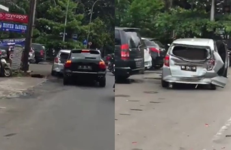 VIRAL Insiden Mobil Tabrak Mobil Lain di Cilandak Pengemudi Ojol Sigap Membantu