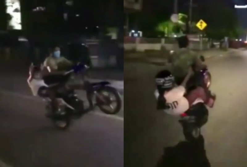 Viral Video Pasangan Lakukan Freestyle Motor di Jalan Raya, Jangan Ditiru!
