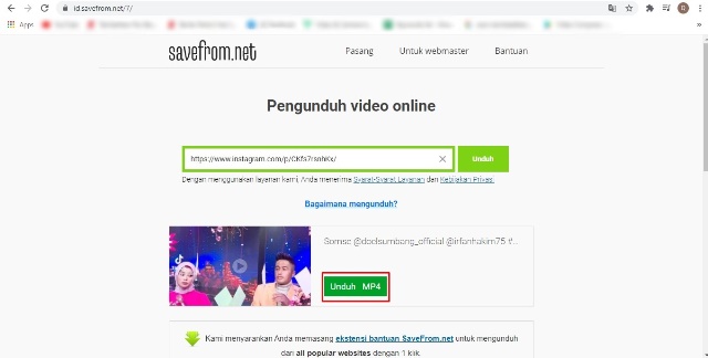 Cara Download Video di Saveform.net lewat PC