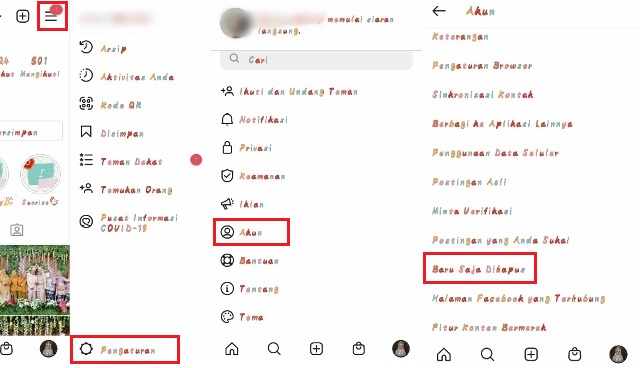 Cara Memulihkan Postingan yang Dihapus di Instagram