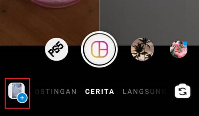 Membuat Story dari Foto di Galeri
