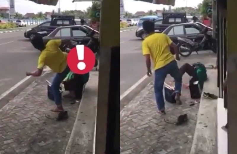 Viral Aksi Pria Tendang Tukang Sol Sepatu dengan Gaya Kung Fu, Ternyata ODGJ