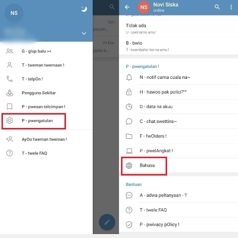 Cara Mengganti Bahasa di Telegram