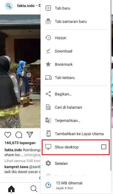 Cara Mengubah HP Jadi Tampilan Situs Desktop