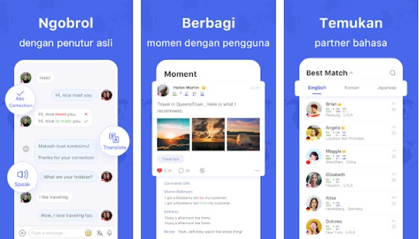 Hello Talk Aplikasi Chat dengan Bule untuk Belajar Bahasa Inggris