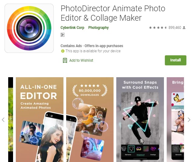 PhotoDirector Animate Photo Editor Collage Maker