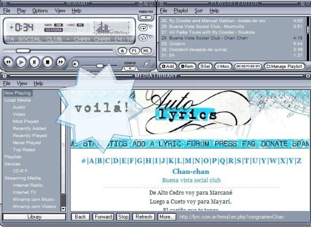 Autolyrics Winamp