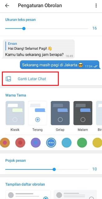 Cara Ganti Background Chat