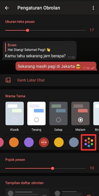 Cara Membuat Tema Obrolan Sendiri