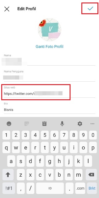 Cara Menambahkan Situs Web di Bio