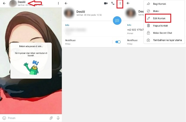 Cara Mengubah Nama Kontak di Telegram