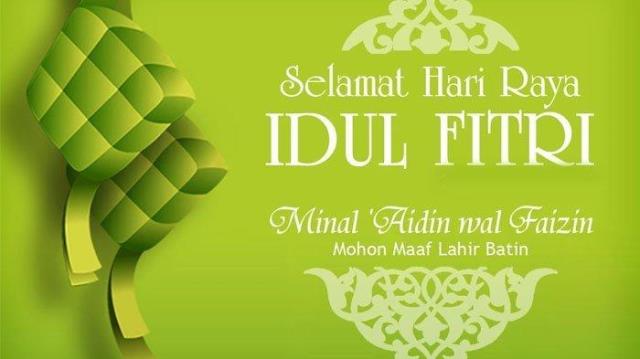 Kartu Ucapan Idul Fitri Tema Ketupat