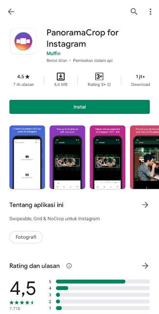 PanomaraCrop For Instagram - Aplikasi Membuat Slide Nyambung