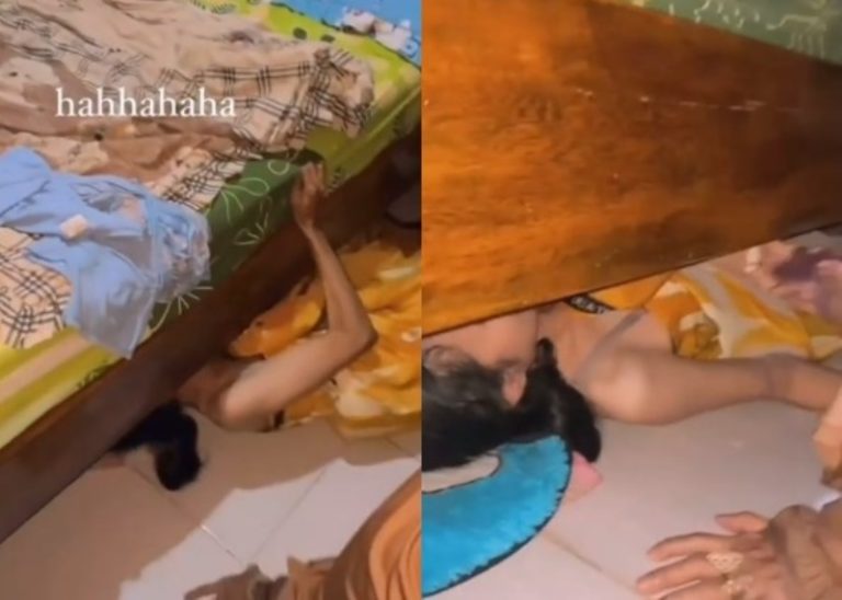 Viral Detik detik Ibu Hamil Bergegas Masuk Kolong Ranjang Saat Gerhana Bulan Total