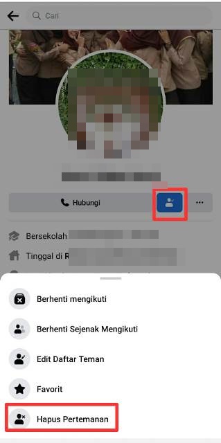 Cara Hapus Teman di FB