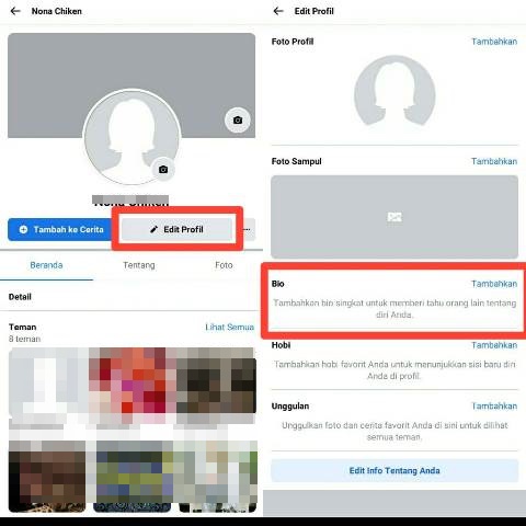 Cara Menambahkan Bio di Facebook Lite