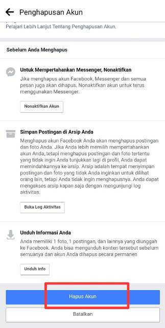 Cara Menghapus Akun Facebook Sendiri Lewat HP Android Cara Menghapus Akun Facebook Sendiri Lewat HP Android