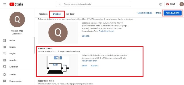 Cara Mengubah Sampul YouTube dengan Mudah di PC