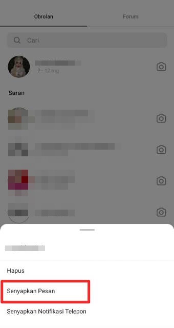 Cara Senyapkan Pesan IG