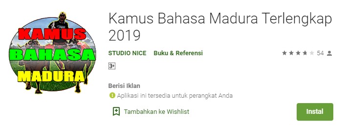 Kamus Bahasa Madura Terlengkap