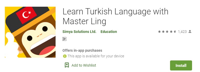 Learn Turkish Language with Master Ling Aplikasi Belajar Bahasa Turki