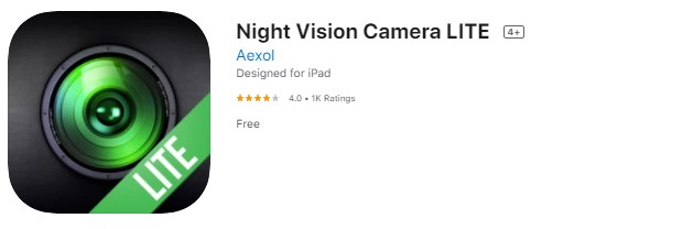 Night Vision Camera LITE Aplikasi Kamera Mode Malam di iPhone dan iPad