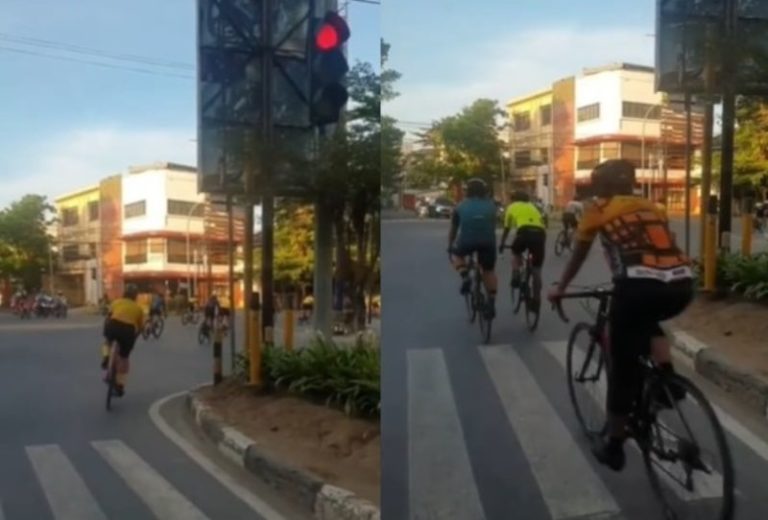Rombongan Pesepeda di Makassar Terekam Kamera Terobos Lampu Merah Langsung Tuai Kritikan