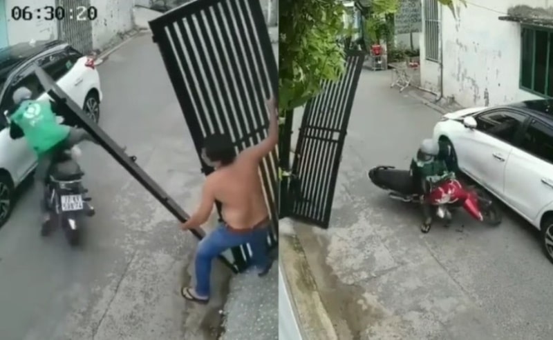 VIRAL Video Driver Ojol Nyaris Tertimpa Pagar dan Celaka Endingnya Tapi Bikin Salut