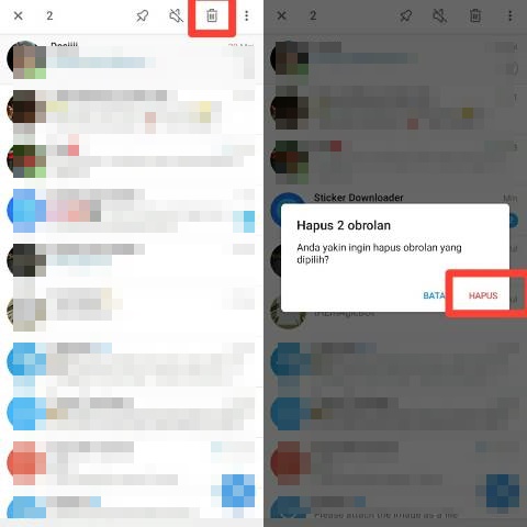 Cara Hapus Chat Telegram