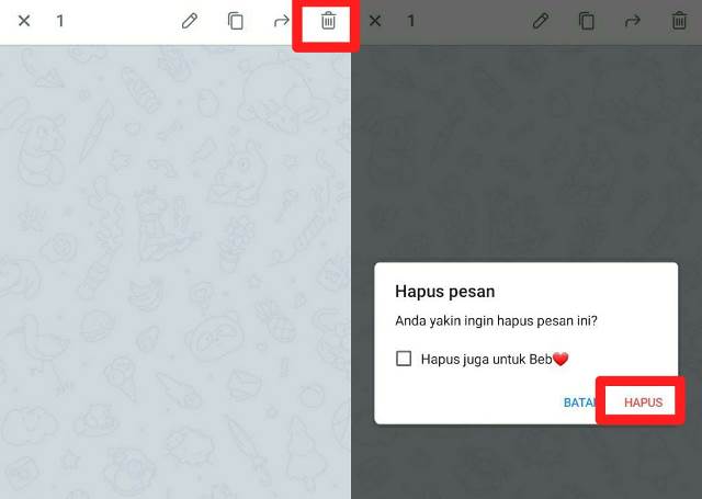 Cara Hapus Chat