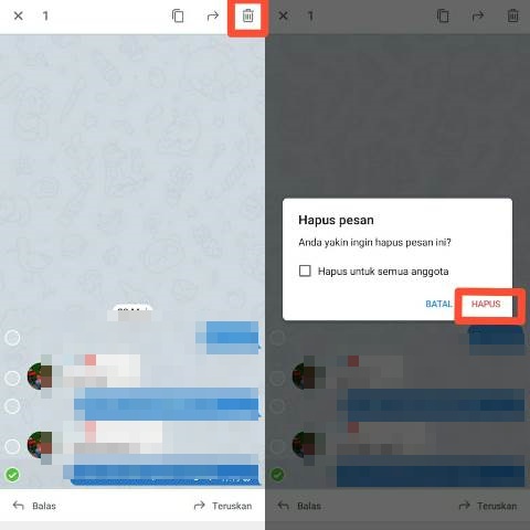 Cara Hapus Pesan di Telegram