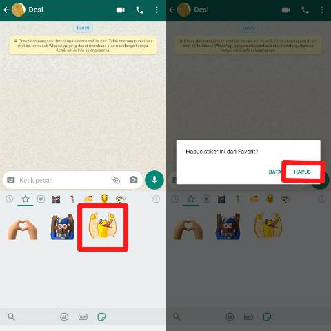 Cara Hapus Sticker WhatsApp