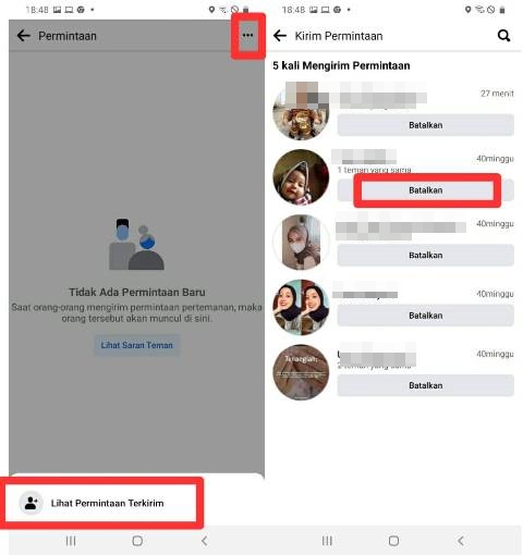 Cara Membatalkan Permintaan Pertemanan di Facebook