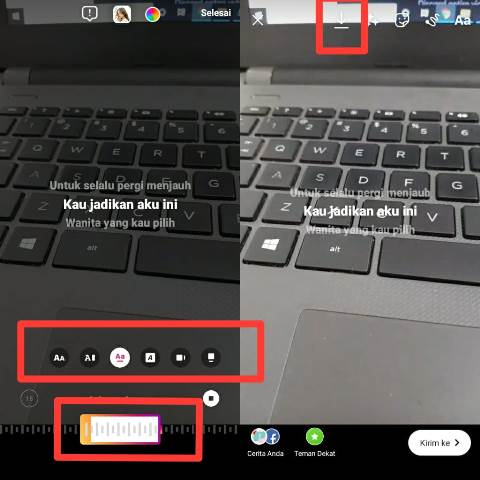 Cara Menyimpan Video di Story