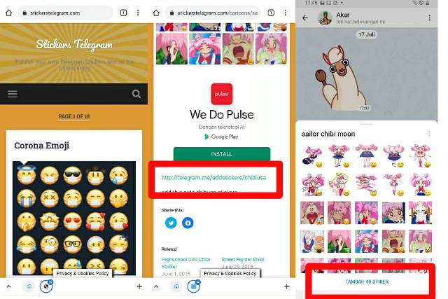 Cara Unduh Sticker Telegram Lewat Situs