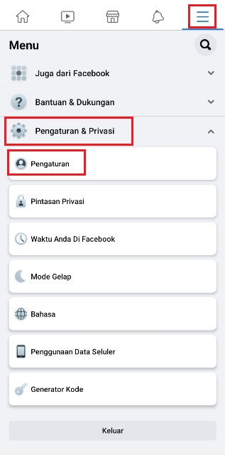 Pengaturan Facebook