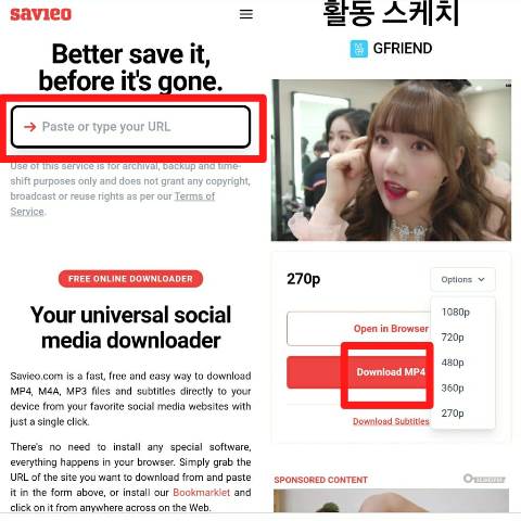 Proses Download Video V Live