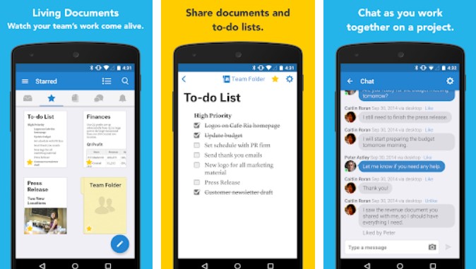 Quip Docs Chat Spreadsheets Aplikasi Office Android