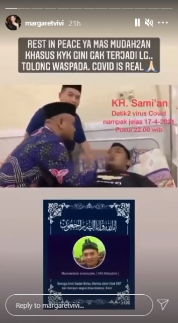 Screenshot Instagram Story Margaretvivi