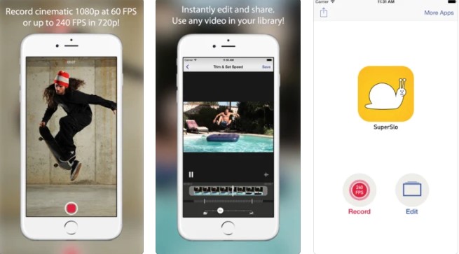 SuperSlo Slow Motion Video Editor and Camera Aplikasi Slow Motion iPhone