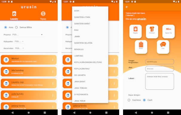 Urusin Aplikasi Laundry Online