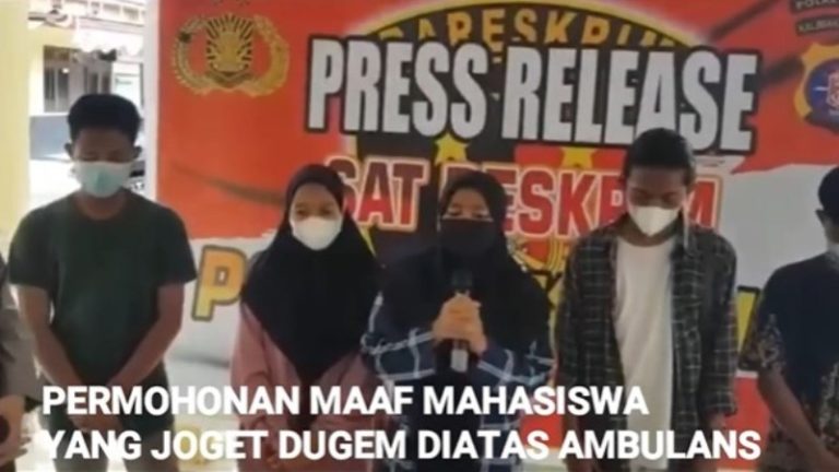 6 Mahasiswa IAIN Palangka Raya Minta Maaf Usai Joget di Atas Ambulans Sebut Aksinya Spontanitas